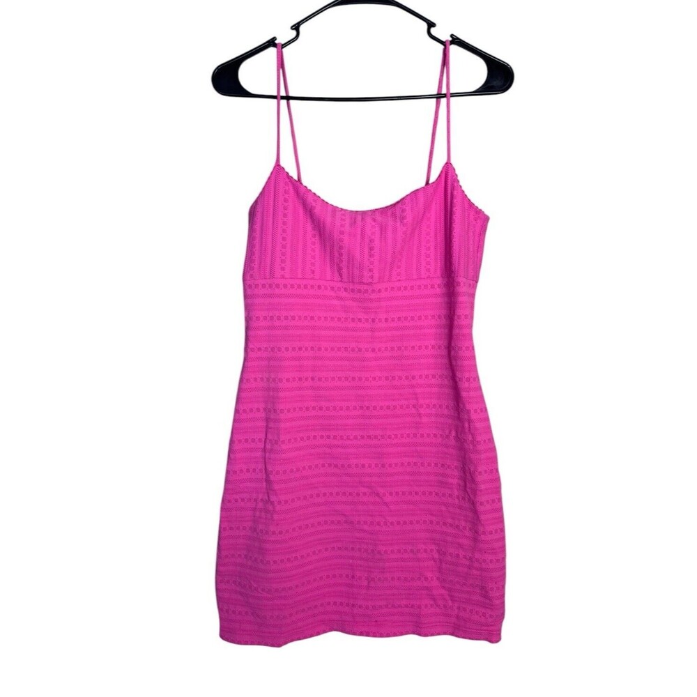 Maria Bianca Nero Hot Pink Mini Dress Sleeveless Barbiecore Y2K Size M
